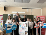 Апшеронские школьники вместе с папами провели мероприятие о дорожной безопасности