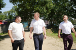 Глава Апшеронского района Алексей Передереев в рамках рабочей поездки посетил стадион «Труд» в Апшеронске
