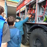 Представители «Движение первых» школы №9 посетили огнеборцев Апшеронска