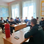 Представители «Движение первых» школы №9 посетили огнеборцев Апшеронска