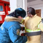 Представители «Движение первых» школы №9 посетили огнеборцев Апшеронска