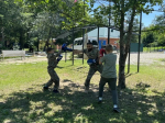 На Казачьем кордоне в Апшеронске школьники прошли курс начальной военной подготовки