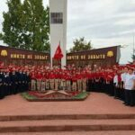 Более 180 апшеронских школьников приняли в ряды «ЮНАРМИИ» в Апшеронске у мемориала «Вечный огонь»